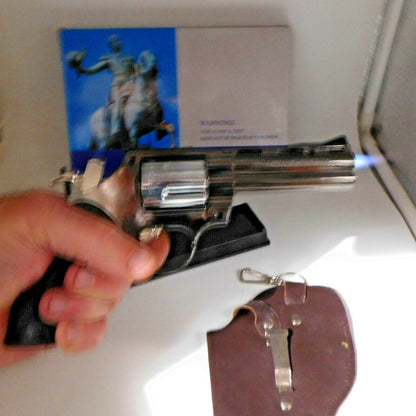 Junior Colt Python 357 Gun Pistol Jet Torch Lighter USA Stocked And Shipped - Lighter Deals USA