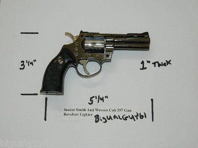 Junior Smith And Wesson Colt 357 Gun Revolver Jet Torch Lighter - Lighter Deals USA