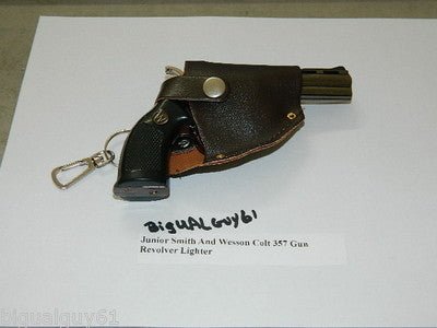 Junior Smith And Wesson Colt 357 Gun Revolver Jet Torch Lighter - Lighter Deals USA