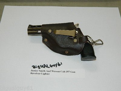 Junior Smith And Wesson Colt 357 Gun Revolver Jet Torch Lighter - Lighter Deals USA
