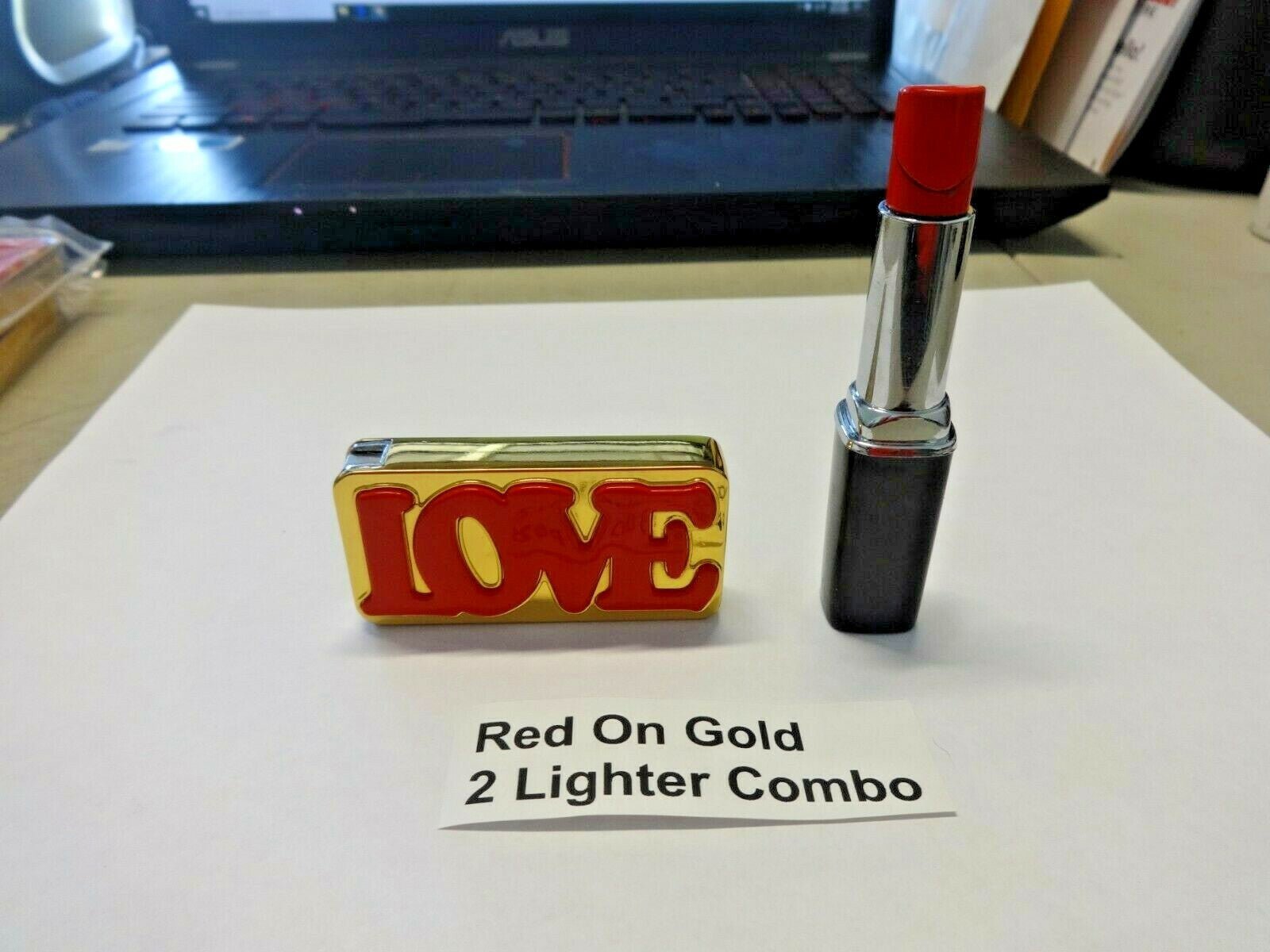 Large Bar Jet Torch Lighter AND Sleek Lipstick Shape 2 Lighter Combo U - Lighter Deals USA