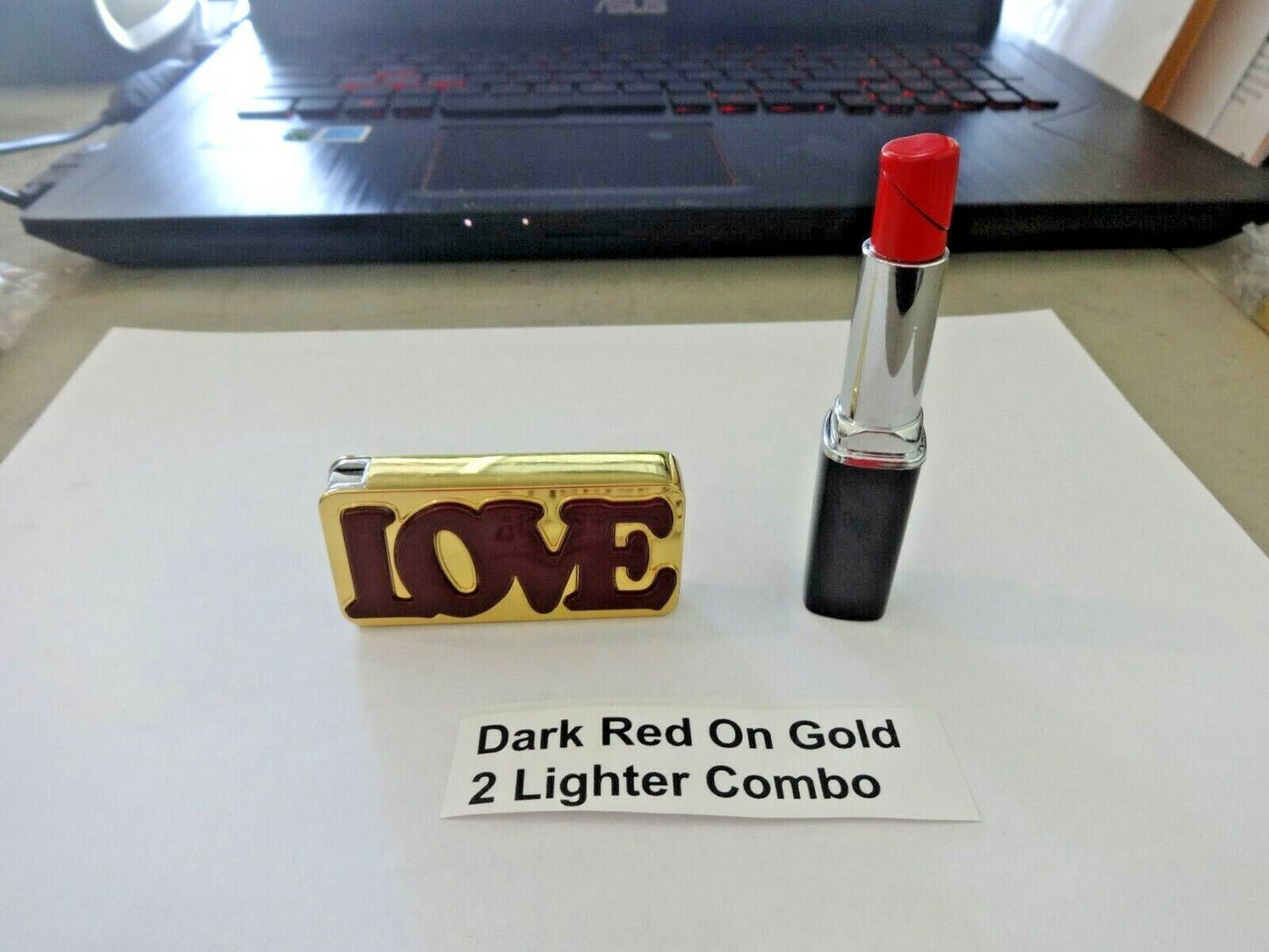 Large Bar Jet Torch Lighter AND Sleek Lipstick Shape 2 Lighter Combo U - Lighter Deals USA