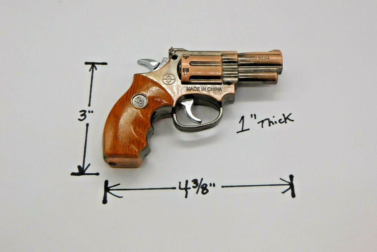 Large Magnum .357 Gun Shape Jet Torch Lighter USA Stocked And Shipped - Lighter Deals USA