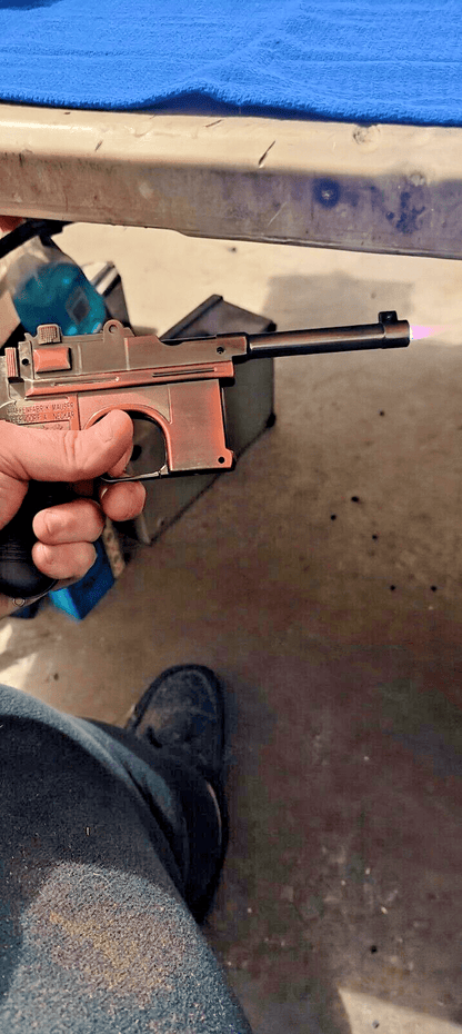 Large Mauser Gun Shape Jet Torch Lighter With Display Stand - Lighter Deals USA