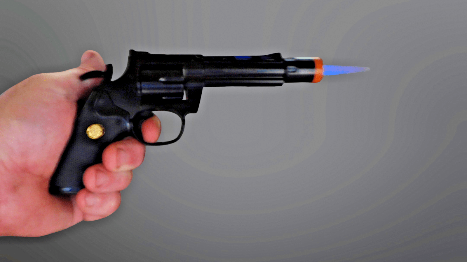 Magnum 38 Special Gun Shape Lighter Combo With A Medium Gun Shape Jet Torch Lighter - Lighter Deals USA
