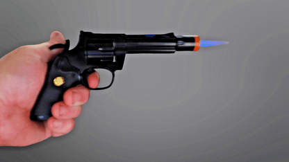Magnum 38 Special Gun Shape Lighter Combo With A Medium Gun Shape Jet Torch Lighter - Lighter Deals USA