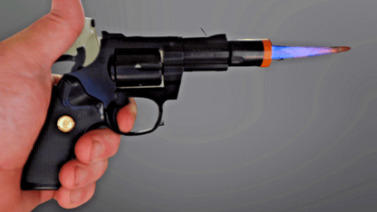 Magnum 38 Special Gun Shape Lighter Combo With A Medium Gun Shape Jet Torch Lighter - Lighter Deals USA