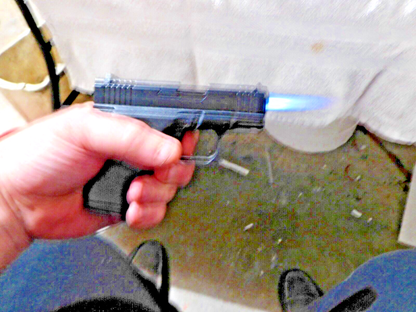 Military Model 17 Gen 5 Pistol Gun Shape Jet Torch Lighter Ashtay Comb - Lighter Deals USA