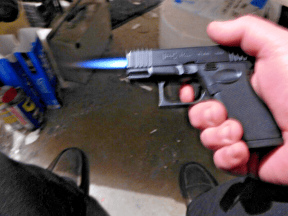 Military Model 17 Gen 5 Pistol Gun Shape Jet Torch Lighter Ashtay Comb - Lighter Deals USA