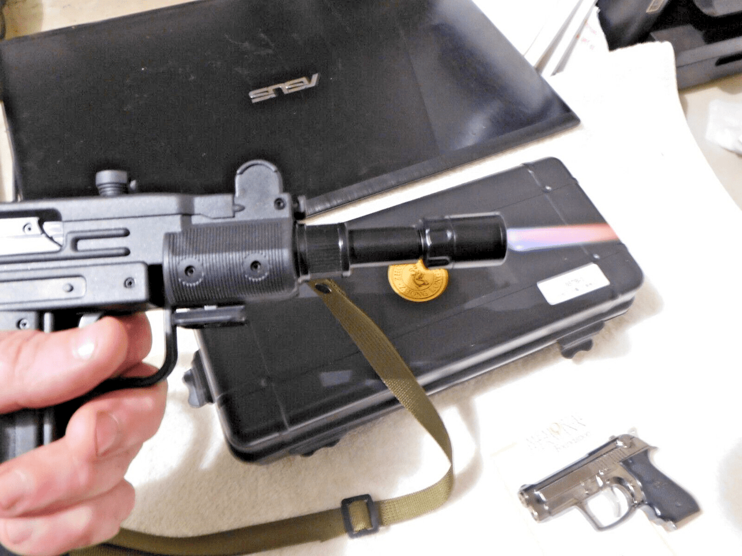 Mini UZI Submachine Gun Pistol Jet Torch Lighter Combo - Lighter Deals USA