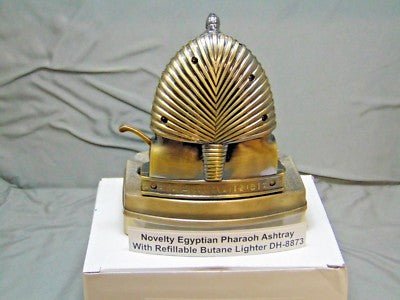 Novelty Egyptian Pharaoh Shape Ashtray With Refillable Lighter USA Sto - Lighter Deals USA