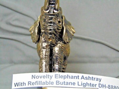 Novelty Elephant Shape Ashtray With Refillable Lighter USA Stocked And - Lighter Deals USA