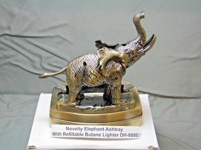 Novelty Elephant Shape Ashtray With Refillable Lighter USA Stocked And - Lighter Deals USA