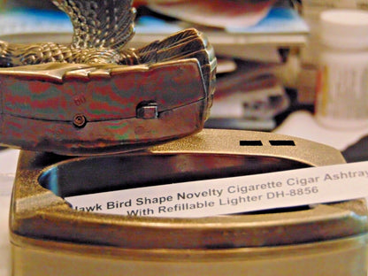 Novelty Hawk Bird Shape Ashtray With Refillable Lighter USA Stocked An - Lighter Deals USA