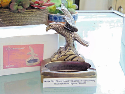 Novelty Hawk Bird Shape Ashtray With Refillable Lighter USA Stocked An - Lighter Deals USA