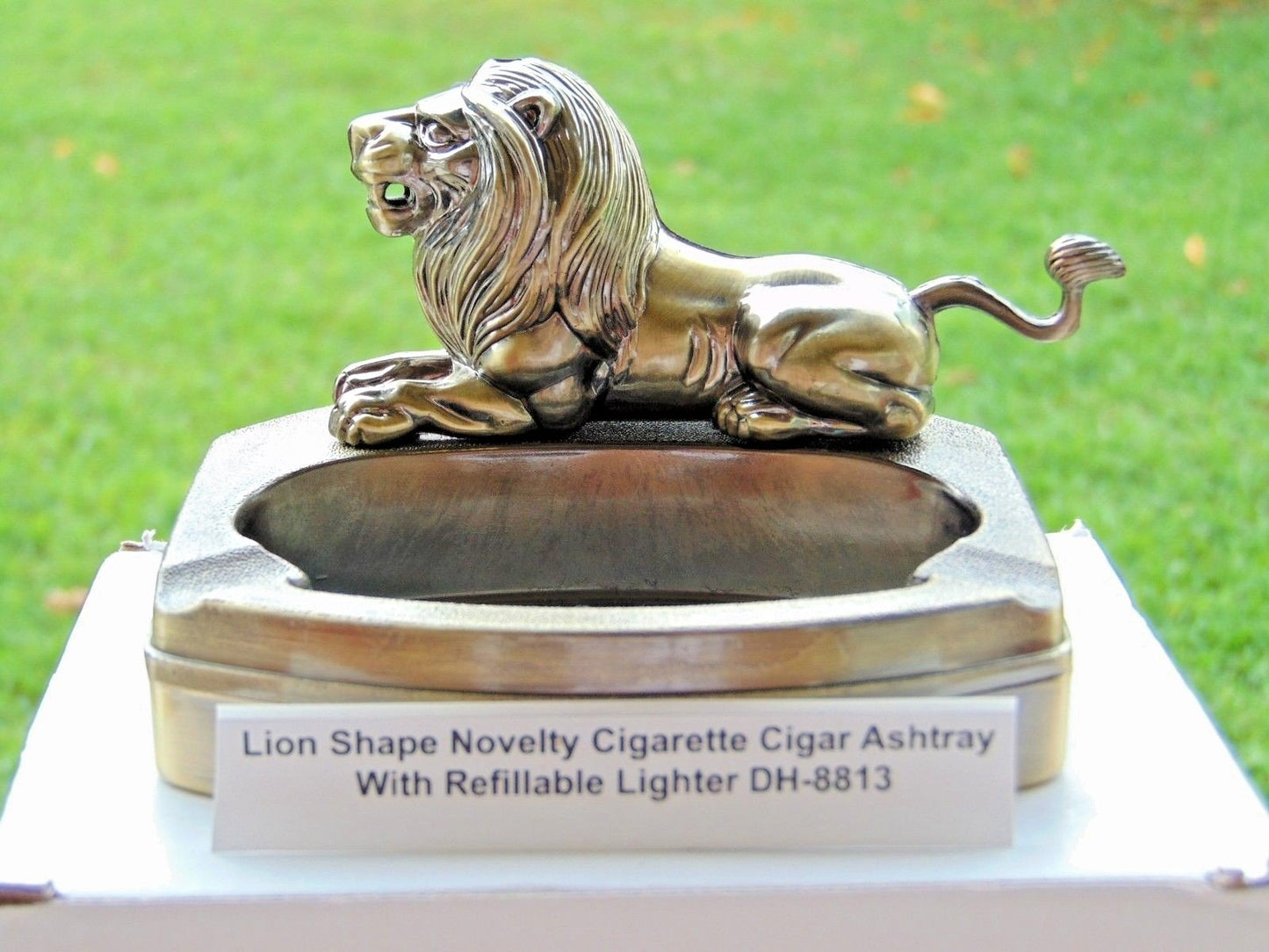 Novelty Lion Shape Ashtray With Refillable Lighter USA Stocked And Shi - Lighter Deals USA