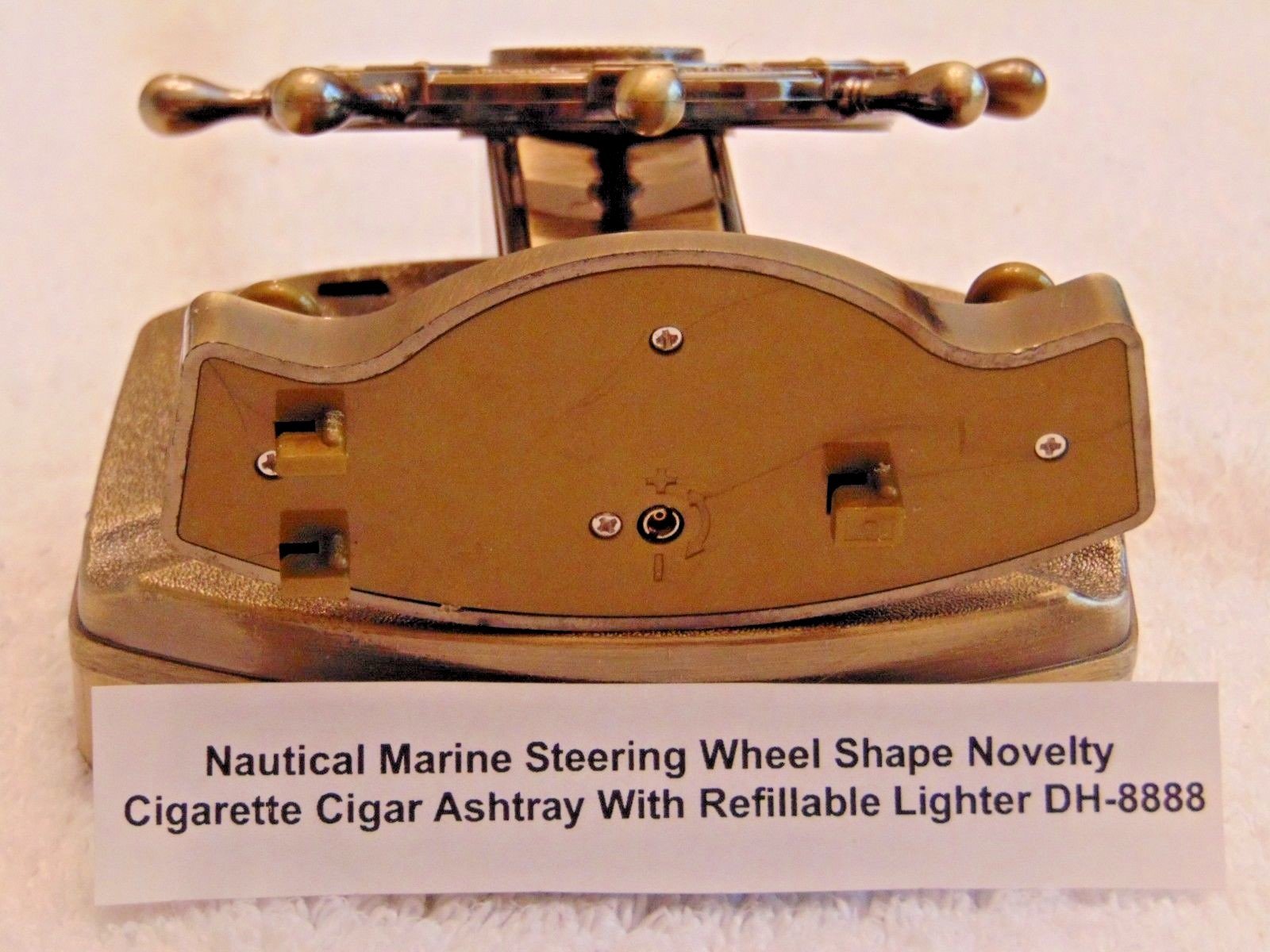 Novelty Nautical Marine Steering Wheel Shape Ashtray With Refillable L - Lighter Deals USA