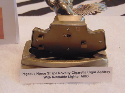 Novelty Pegasus Horse Ashtray With Refillable Lighter USA Stocked And Shipped - Lighter Deals USA