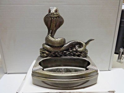 Novelty Snake Shape Novelty Cigarette Cigar Ashtray With Refillable Li - Lighter Deals USA