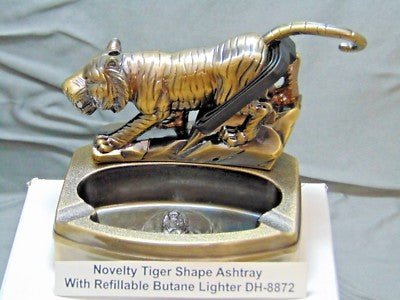 Novelty Tiger Shape Ashtray With Refillable Lighter USA Stocked And Sh - Lighter Deals USA