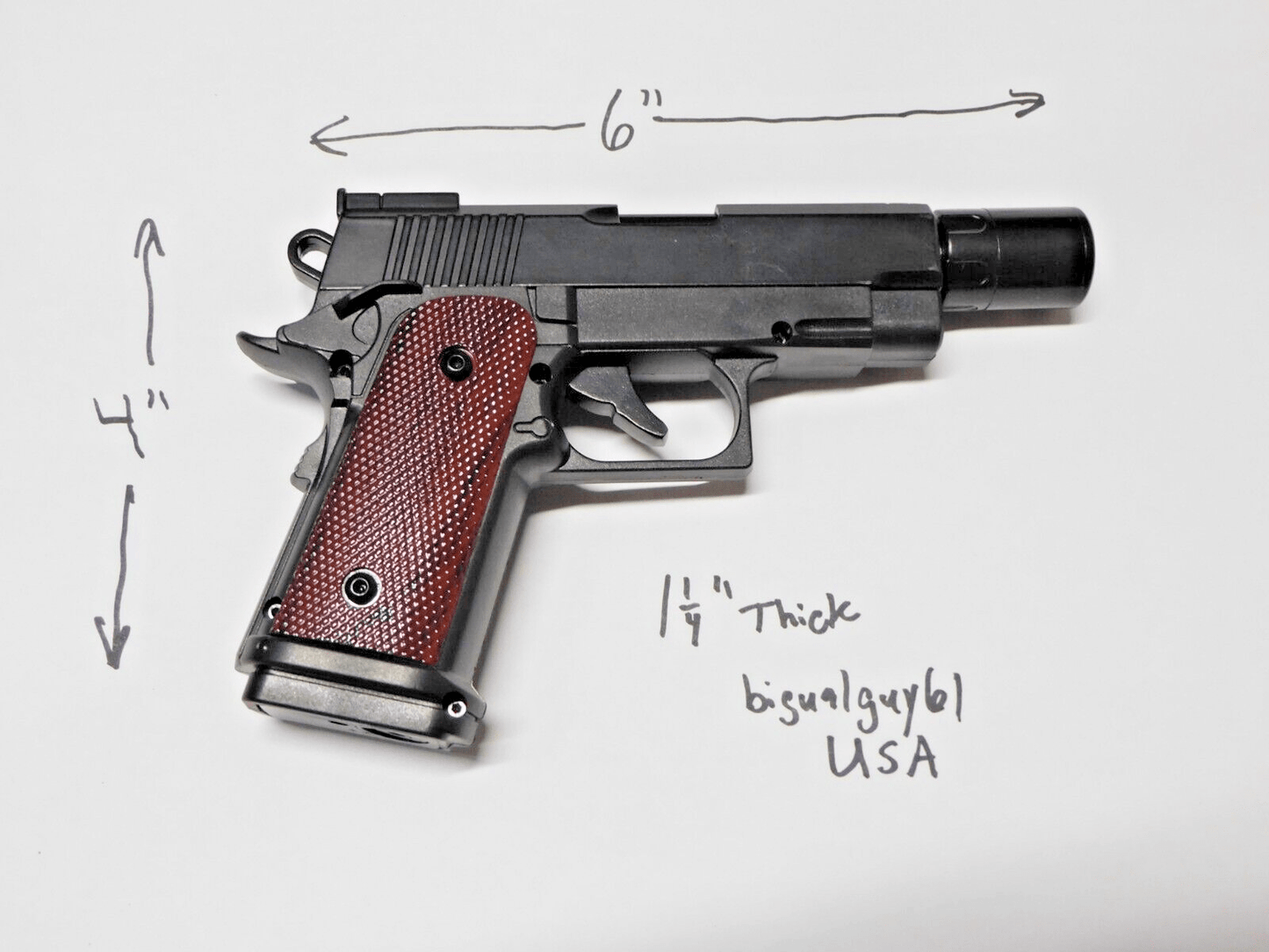 OPS M.R.P. 45 Cal Luxury Pistol Gun Shape Jet Torch Lighter w/Case & Attachments - Lighter Deals USA