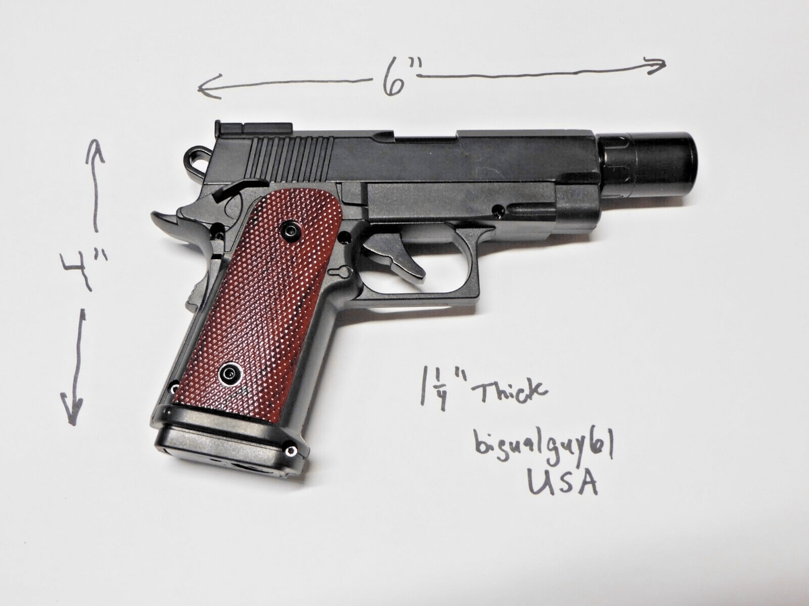 OPS M.R.P. 45 Cal Luxury Pistol Gun Shape Jet Torch Lighter w/Case & Attachments - Lighter Deals USA
