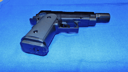 OPS - M.R.P. Cal .45 Gun Pistol Shape Slide Action Jet Torch Lighter USA - Lighter Deals USA
