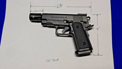 OPS - M.R.P. Cal .45 Gun Pistol Shape Slide Action Jet Torch Lighter USA - Lighter Deals USA