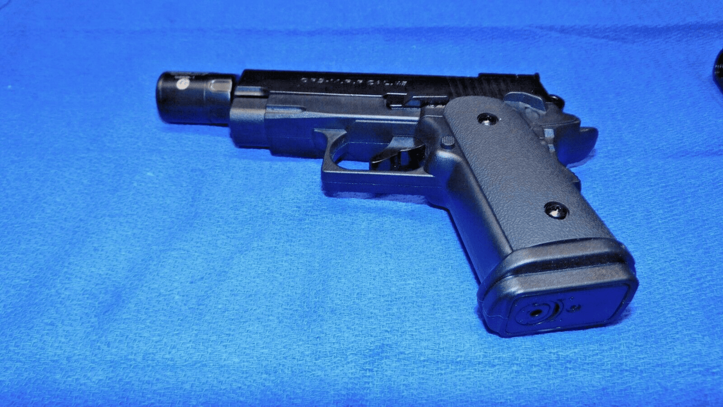 OPS - M.R.P. Cal .45 Gun Pistol Shape Slide Action Jet Torch Lighter USA - Lighter Deals USA