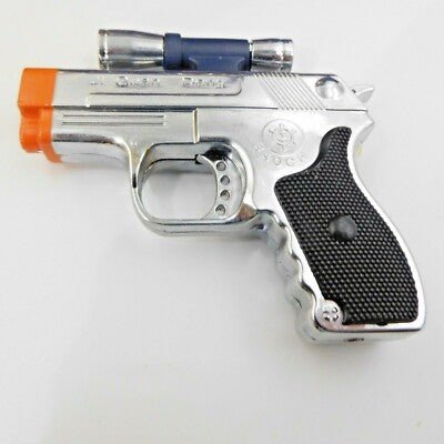 Pistol Gun Style Butane Jet Torch Lighter with White Flashlight Site U - Lighter Deals USA