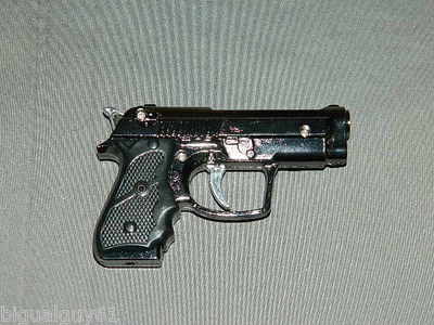 Super Sleek Pistol Gun Revolver Jet Torch Lighter With White LED Flash - Lighter Deals USA