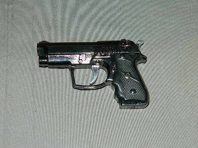 Super Sleek Pistol Gun Revolver Jet Torch Lighter With White LED Flash - Lighter Deals USA