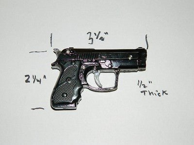 Super Sleek Pistol Gun Revolver Jet Torch Lighter With White LED Flash - Lighter Deals USA