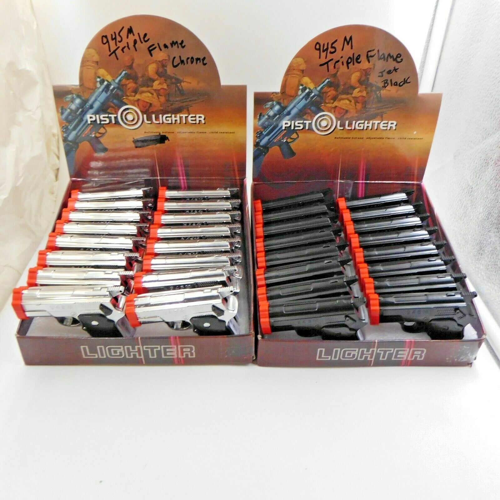 Triple Flame Pistol Gun Shape Jet Torch Lighter - Lighter Deals USA