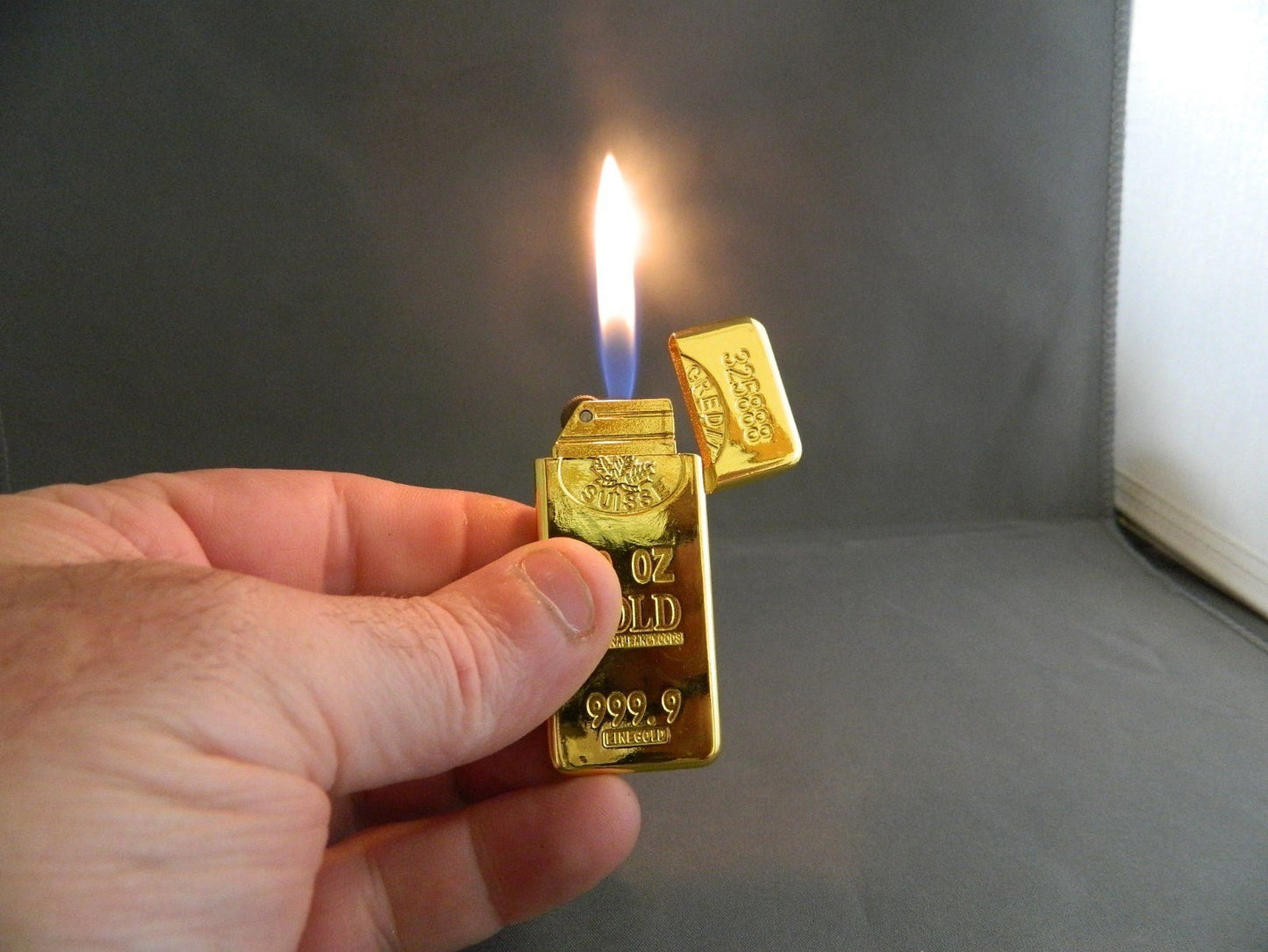 Ultra Thin Gold Bar Shaped Sophisticated Butane Lighter 999.9 USA Stoc - Lighter Deals USA