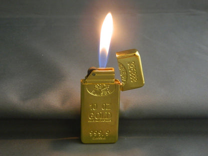 Ultra Thin Gold Bar Shaped Sophisticated Butane Lighter 999.9 USA Stoc - Lighter Deals USA