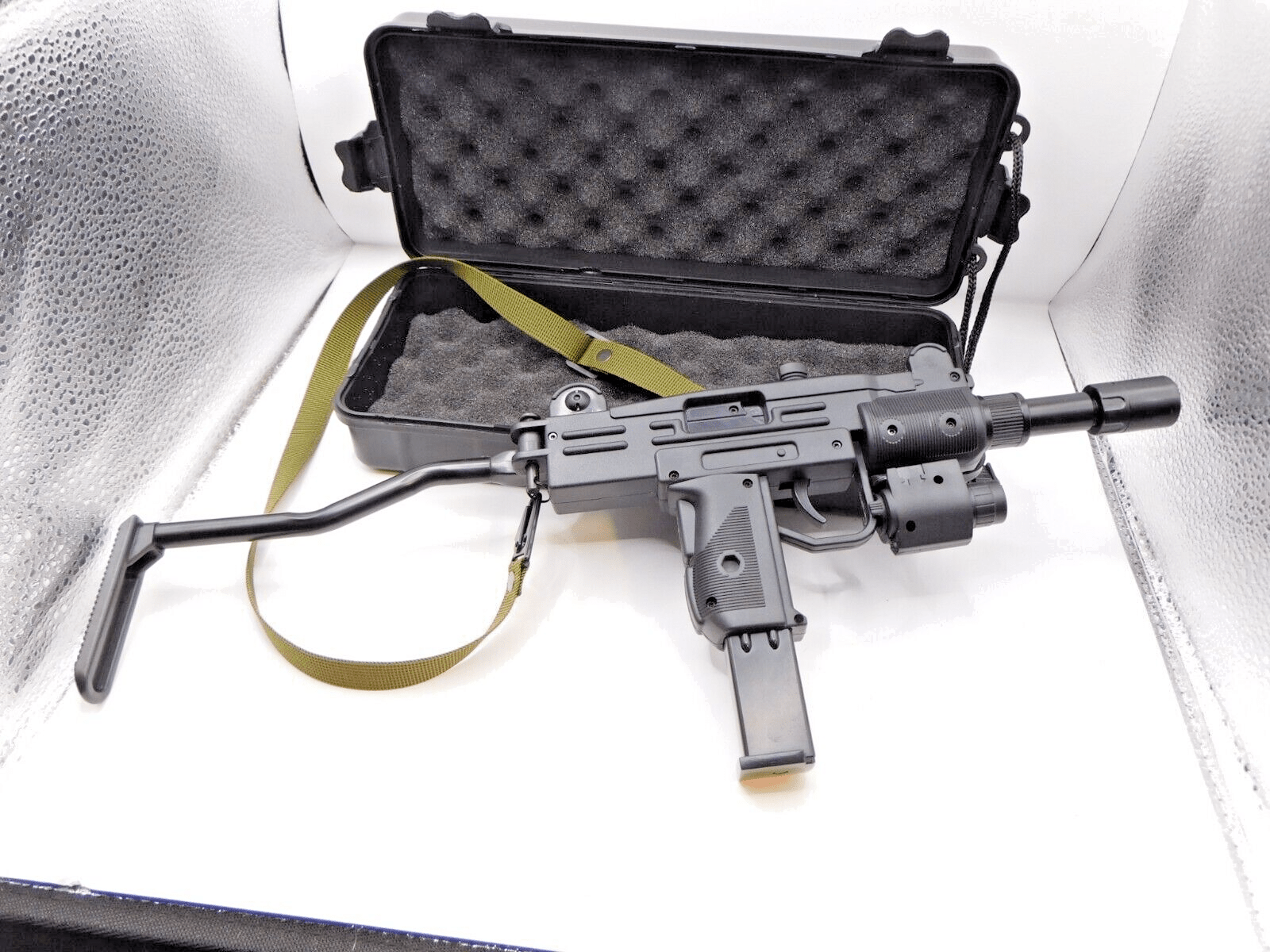 UZI 9mm Submachine Gun Pistol Jet Torch Lighter Combo Terminator Edition - Lighter Deals USA
