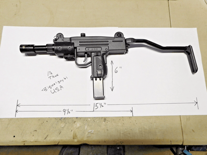 UZI 9mm Submachine Gun Pistol Jet Torch Lighter Combo Terminator Edition - Lighter Deals USA
