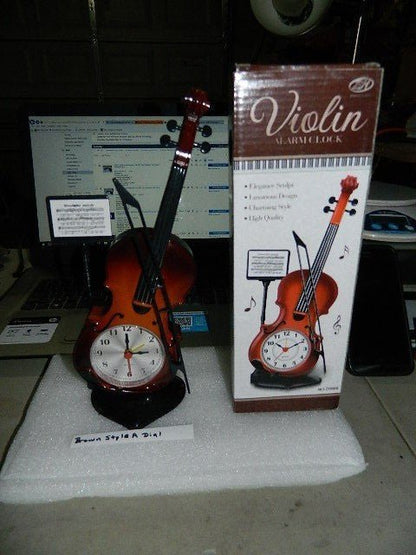 Violin Shaped Alarm Clock USA Stocked And Shipped Battery Operated - Lighter Deals USA