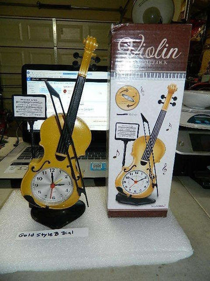 Violin Shaped Alarm Clock USA Stocked And Shipped Battery Operated - Lighter Deals USA