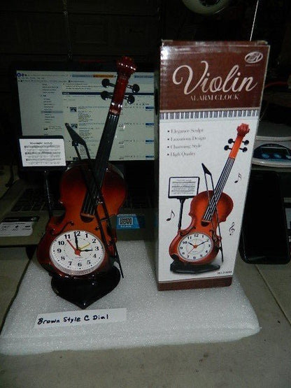 Violin Shaped Alarm Clock USA Stocked And Shipped Battery Operated - Lighter Deals USA