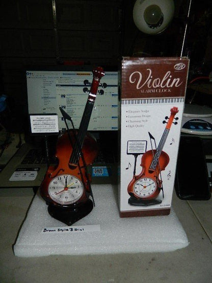 Violin Shaped Alarm Clock USA Stocked And Shipped Battery Operated - Lighter Deals USA