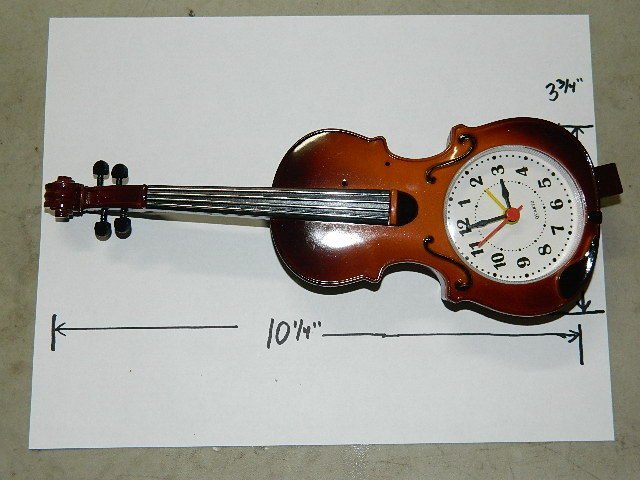 Violin Shaped Alarm Clock USA Stocked And Shipped Battery Operated - Lighter Deals USA