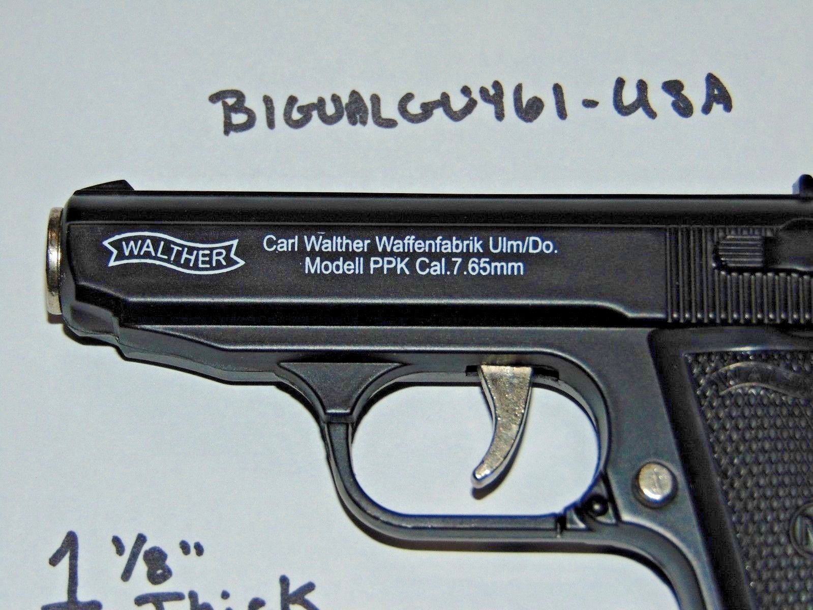 Walther PPK Gun Shape Jet Torch Lighter With Spring Knife Clip USA Sto - Lighter Deals USA