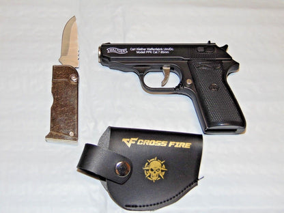 Walther PPK Gun Shape Jet Torch Lighter With Spring Knife Clip USA Sto - Lighter Deals USA