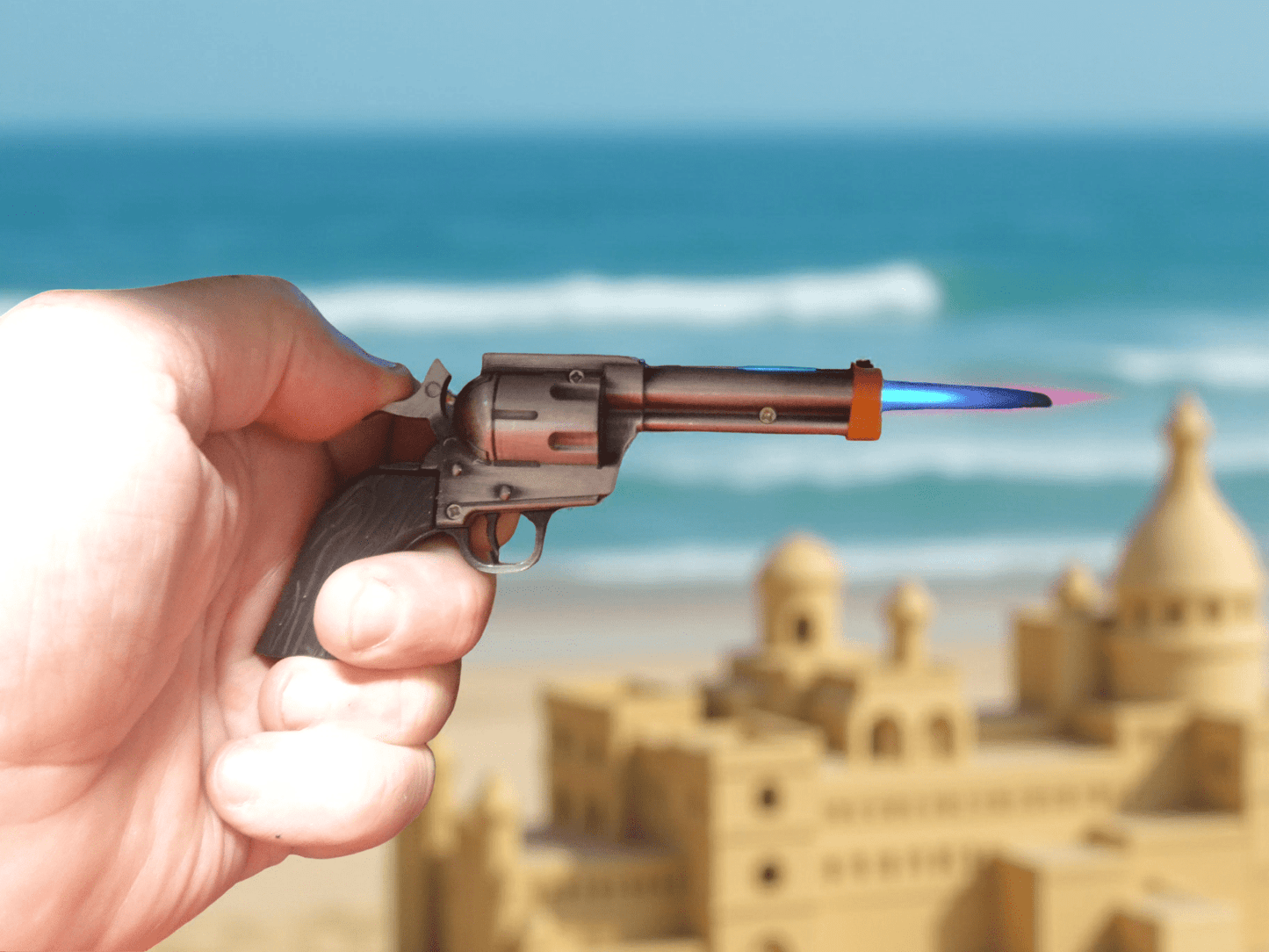 Western Movie Prop Gun Shape Jet Torch Lighter USA Stocked and Shipped - Lighter Deals USA