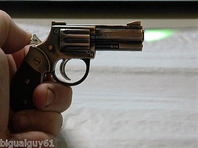 Wild West Medium Gun Shape Jet Torch Lighter With White LED Flashlight - Lighter Deals USA